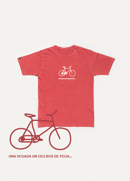 Camiseta roja - Ciclista de pega