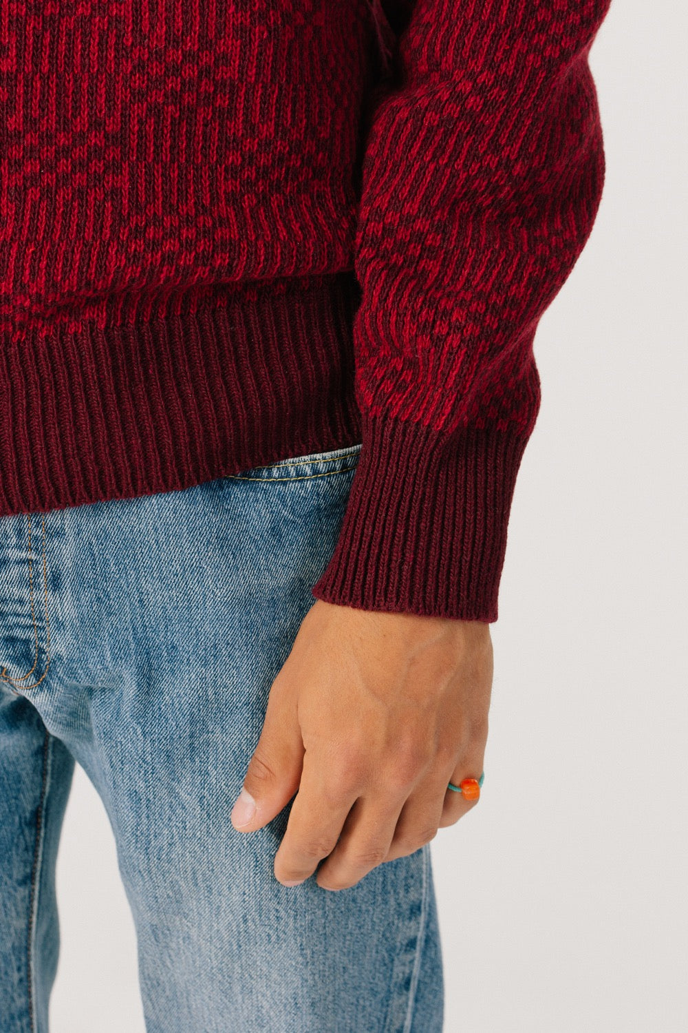 Detalle del puño del jersey