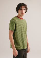 Striped knit t-shirt - green