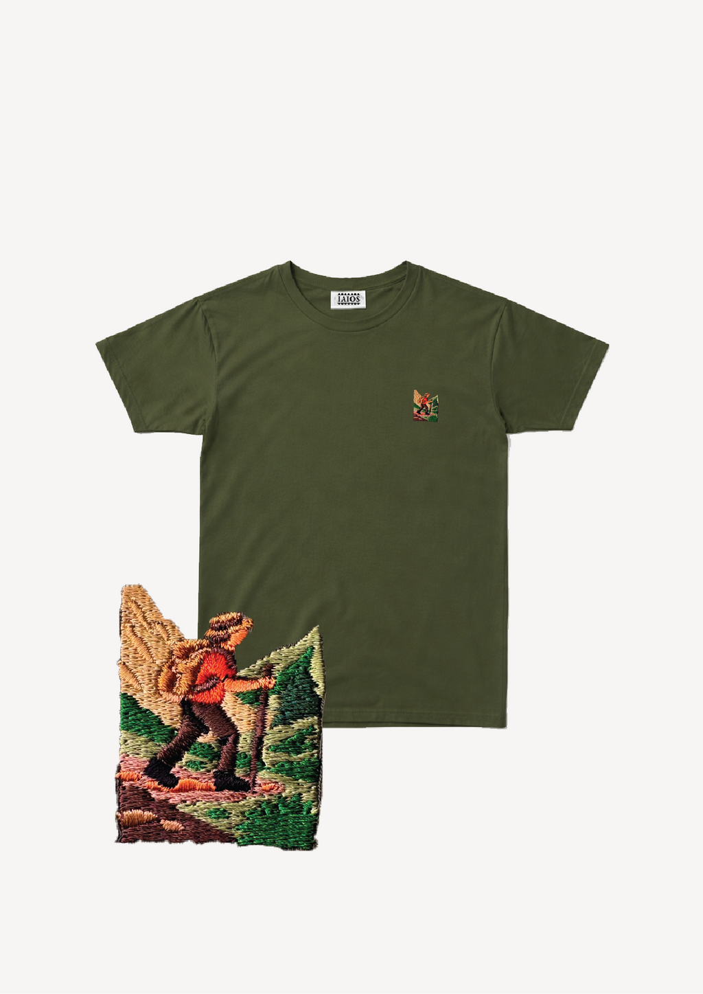 Walking embroidery t-shirt