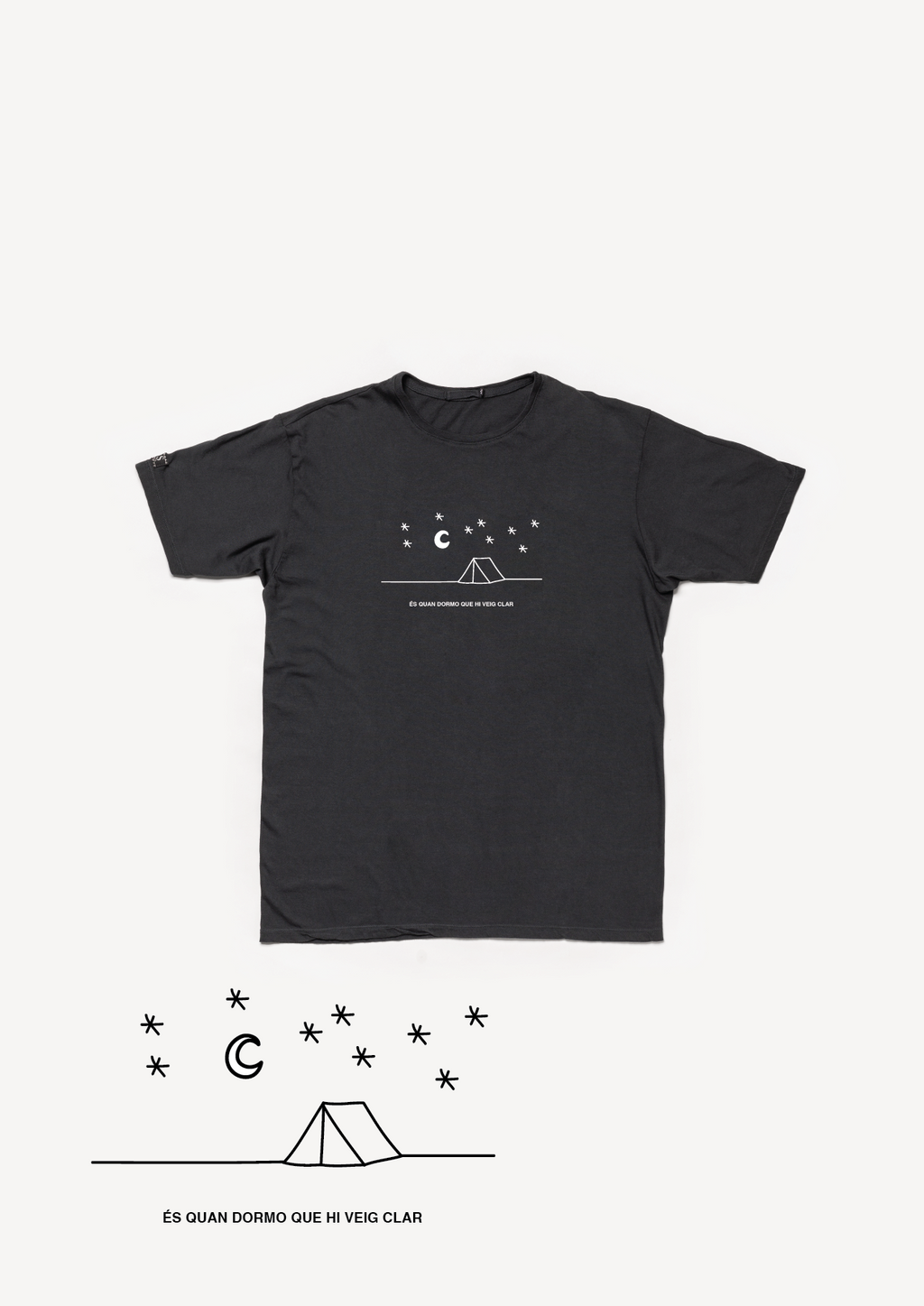 Camiseta negra - Quan dormo
