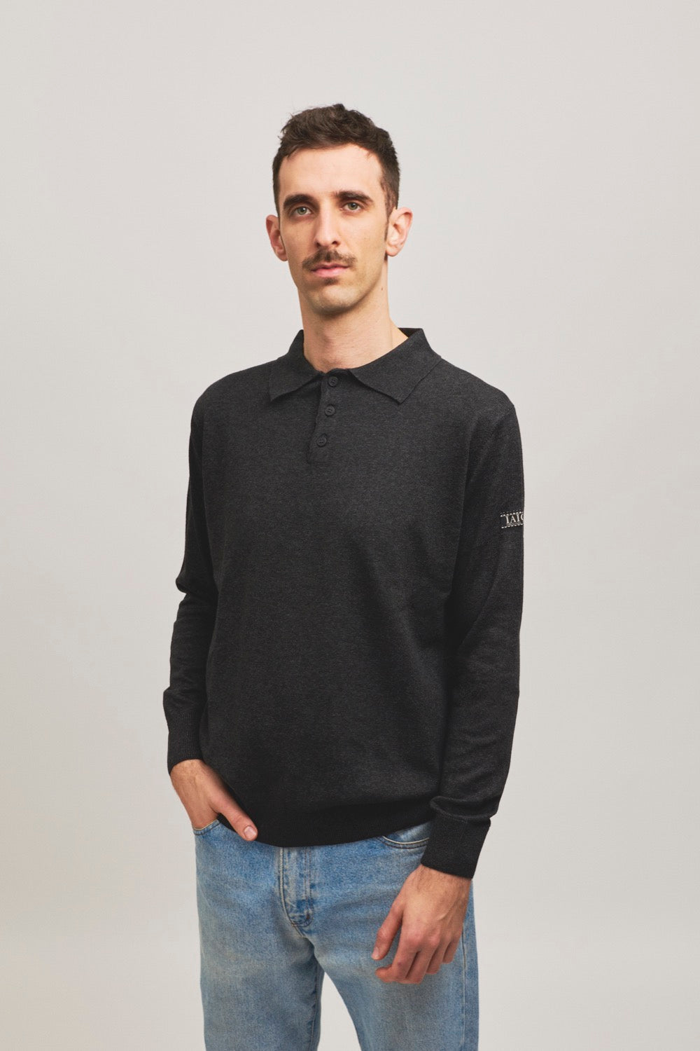 Polo negro algodón - Camberley