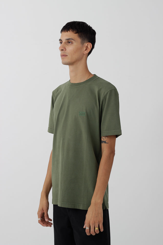 Green embroidered T-shirt