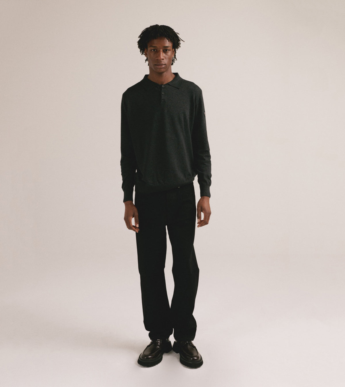 Polo negro algodón - Camberley