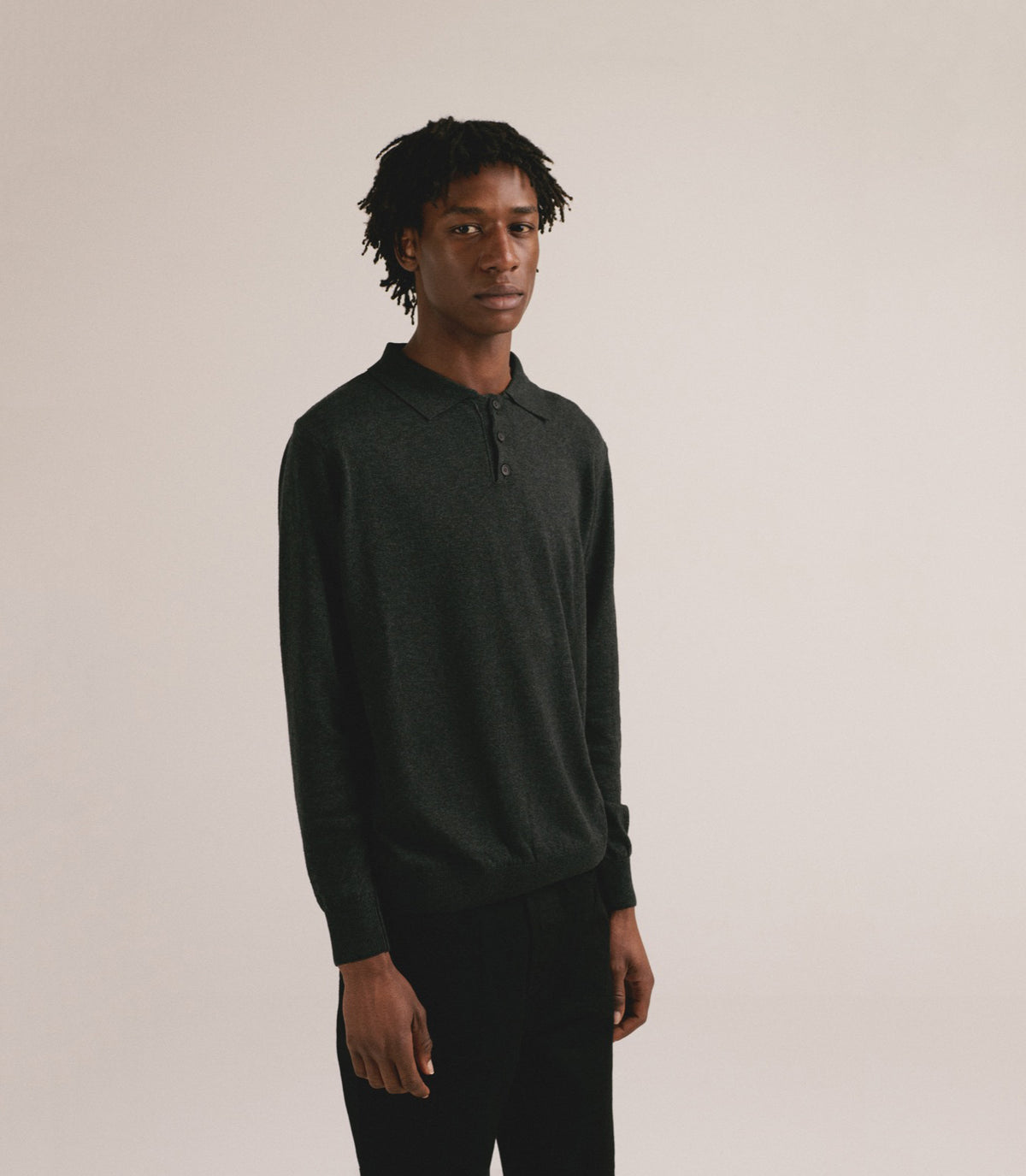 Polo negro algodón - Camberley