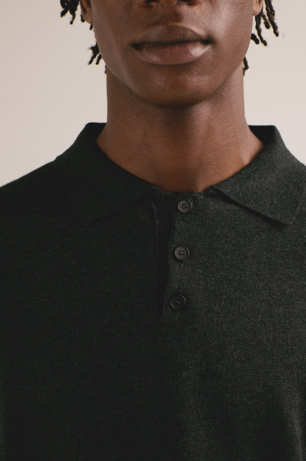 Polo negro algodón - Camberley