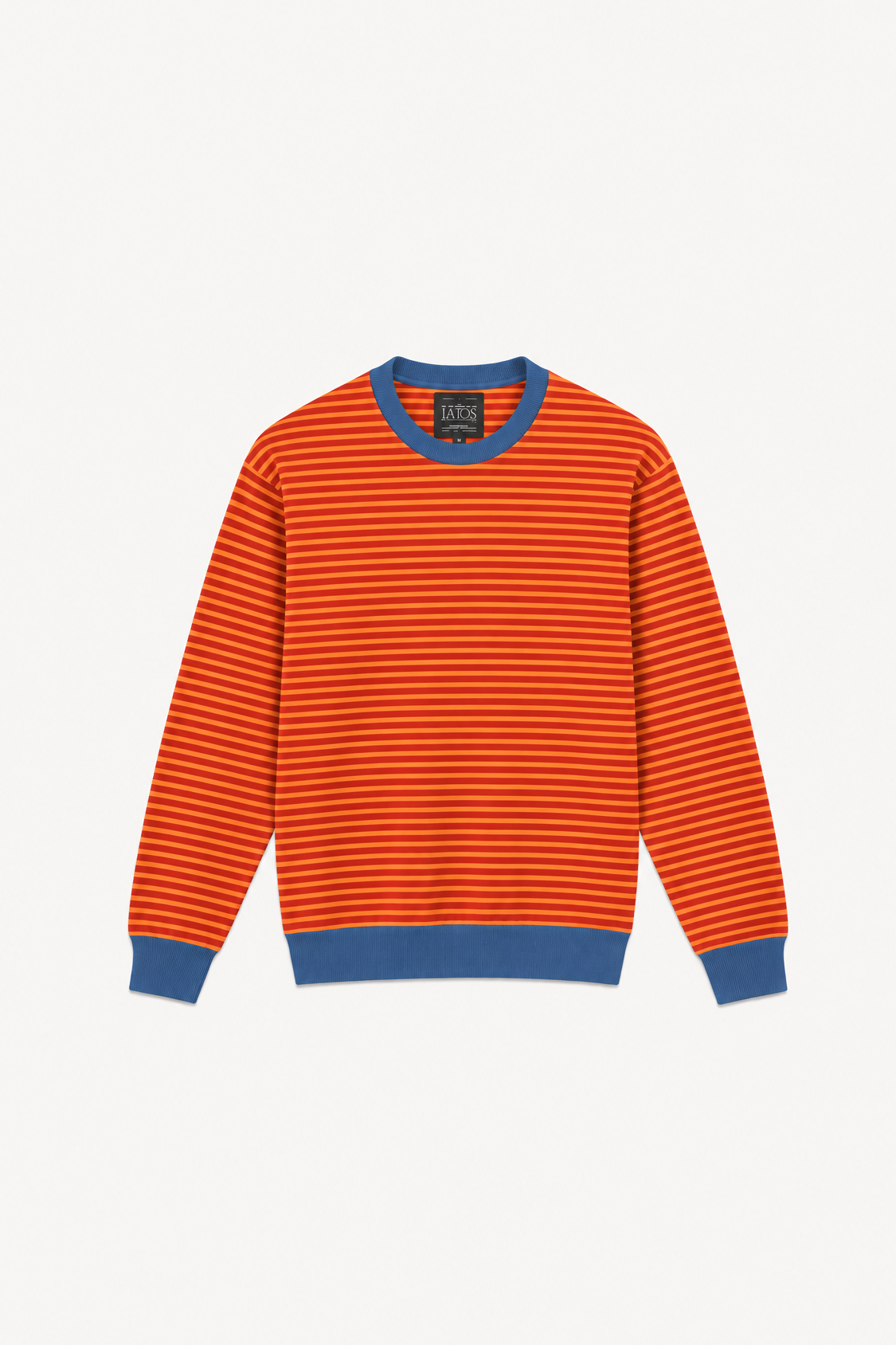 Jersey algodón de rayas naranja