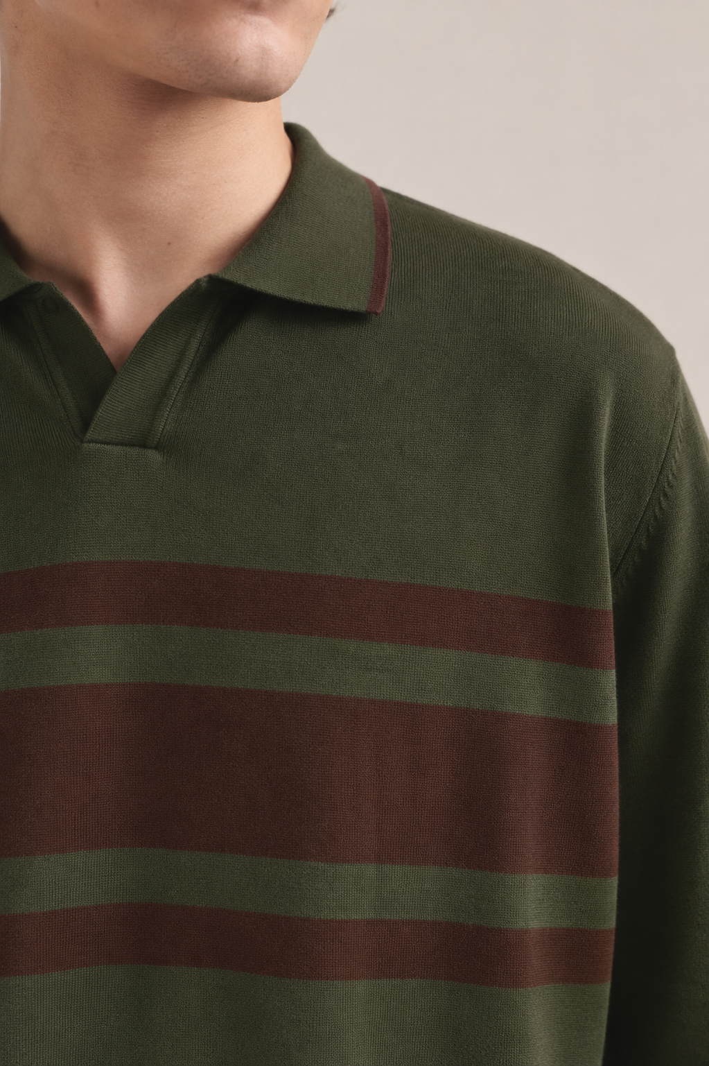 Polo rayas verde