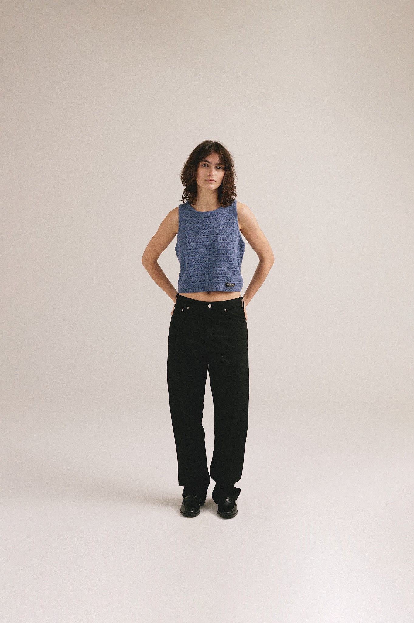 Camiseta punto - azul