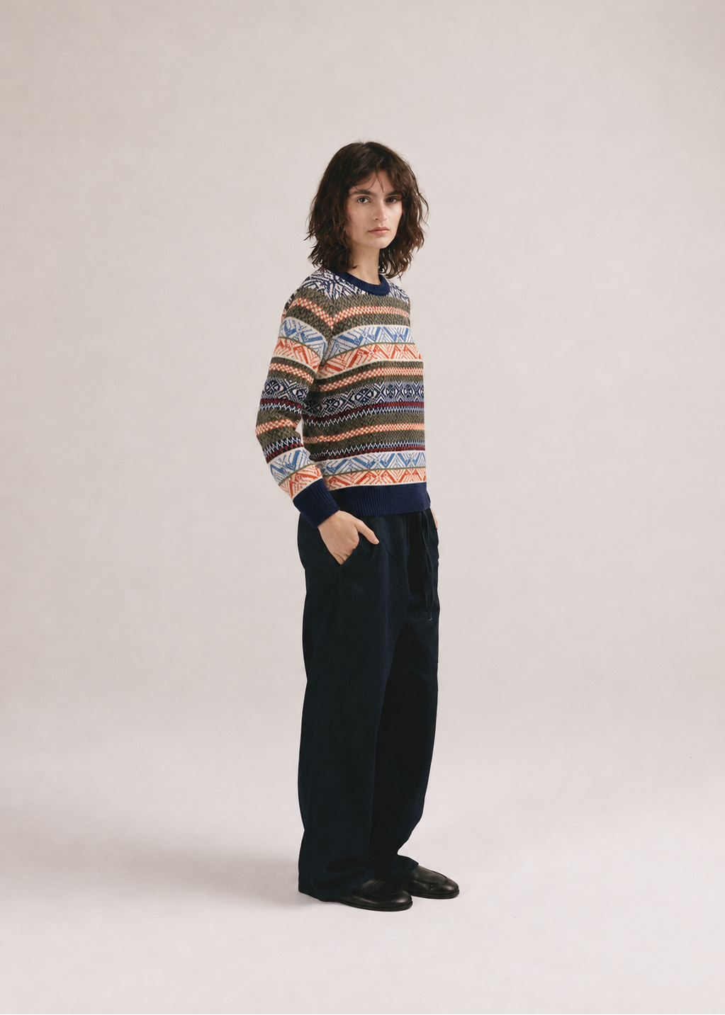 Jersei dona jacquard blau - Nati