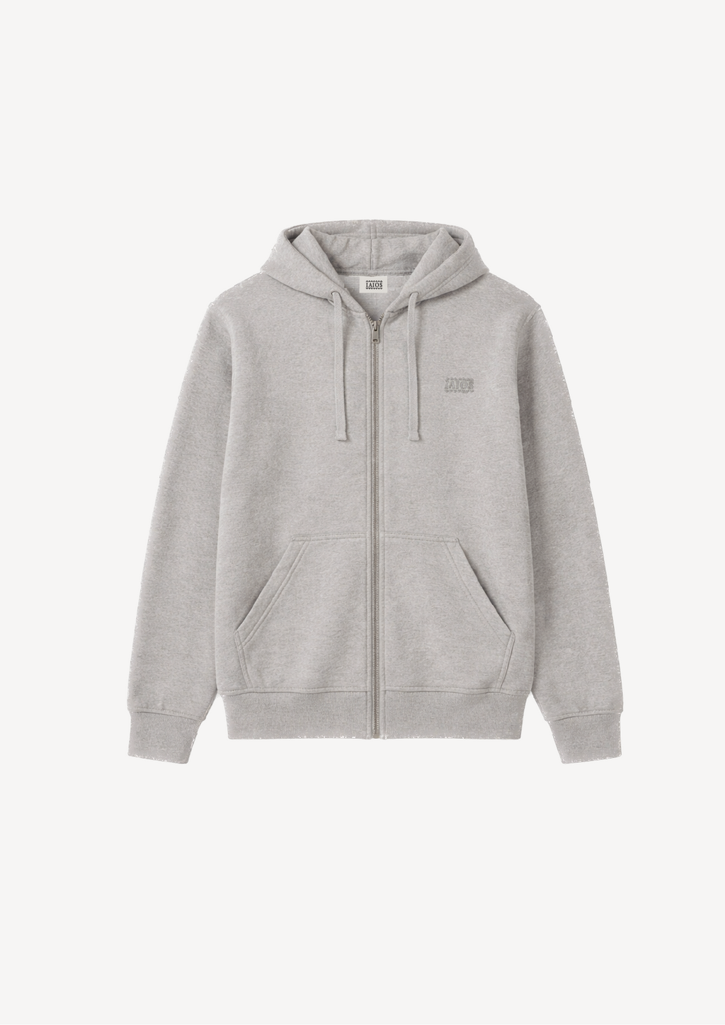 Grey zip-up hoodie