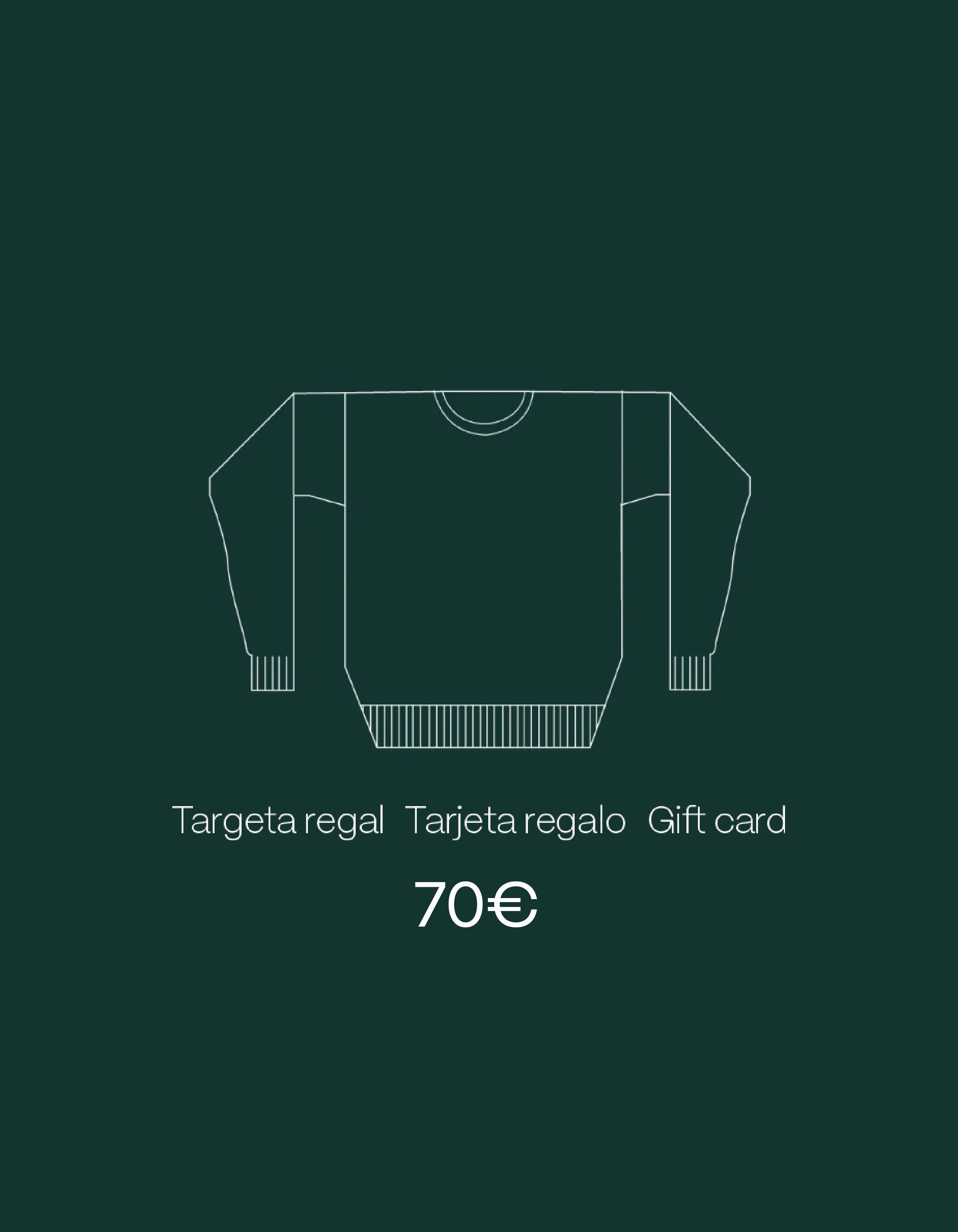 Tarjeta regalo - 70€