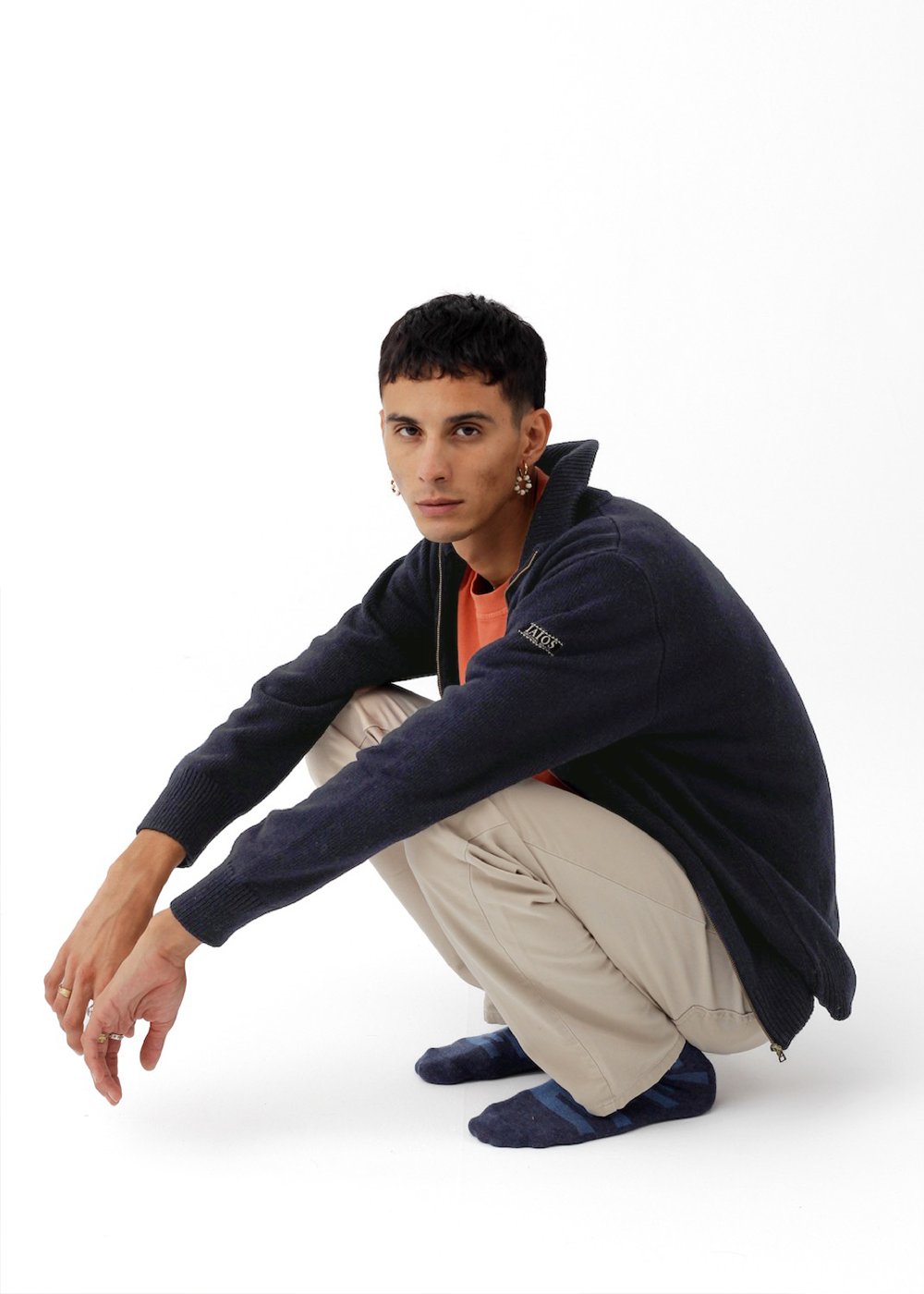 Jersey cardigan cremallera - Marina