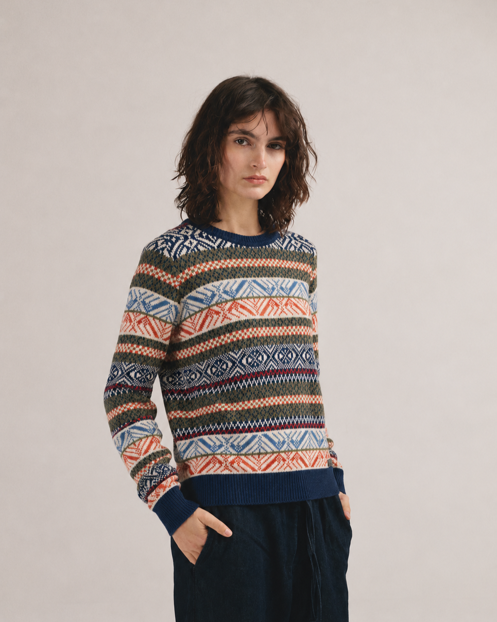 Jersey de punto multicolor Nati de IAIOS para mujer, plano medio