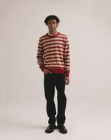 Roter Streifenpullover - Txatxi Ami