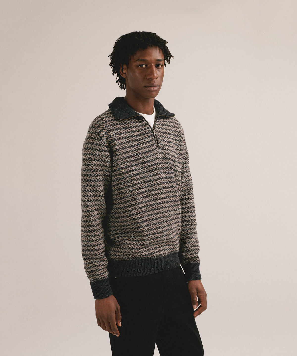 Jersey cremallera moteado gris - Avi Amadeu