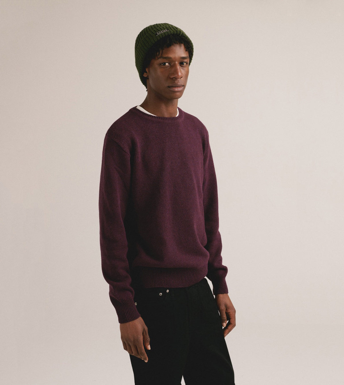 dark green beanie