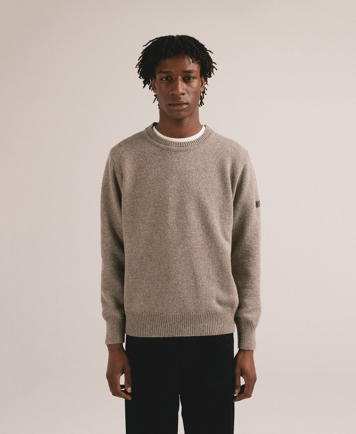 Jersey beige moteado liso - Kapuściński