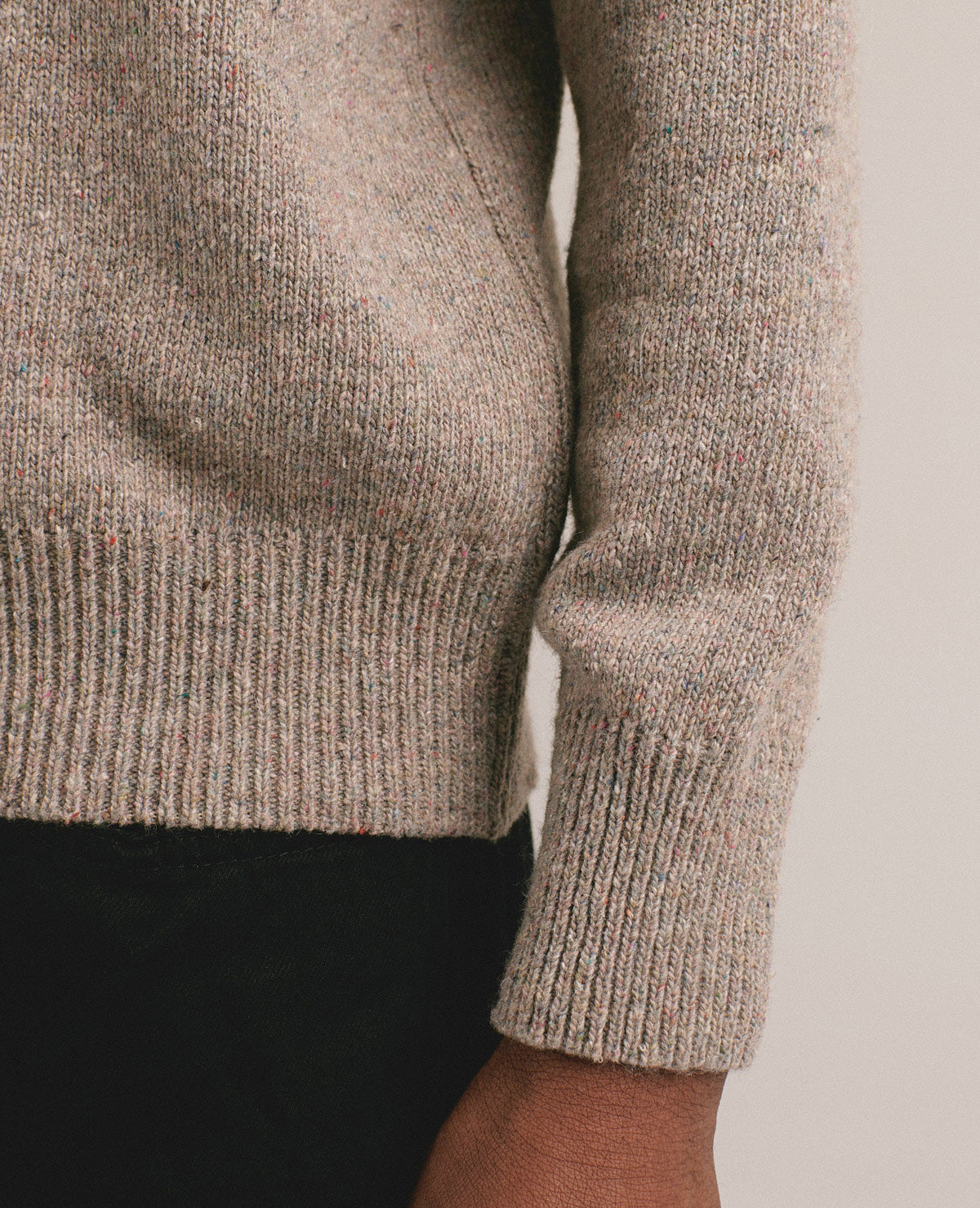 Jersey beige moteado liso - Kapuściński