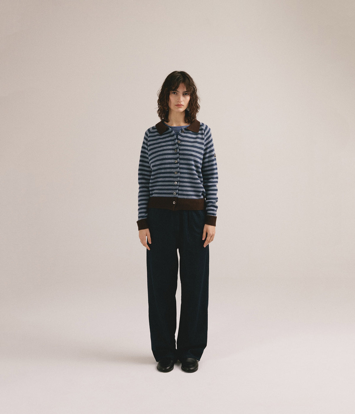 Striped button-down sweater - Bárbara