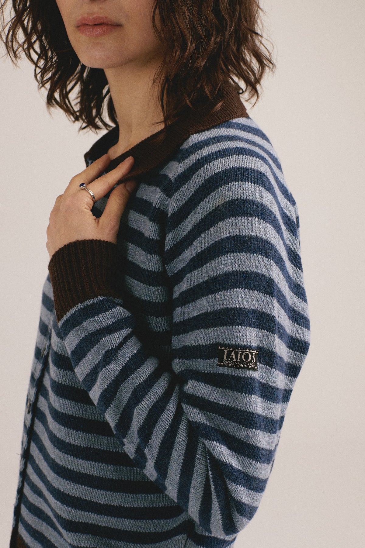 Striped button-down sweater - Bárbara
