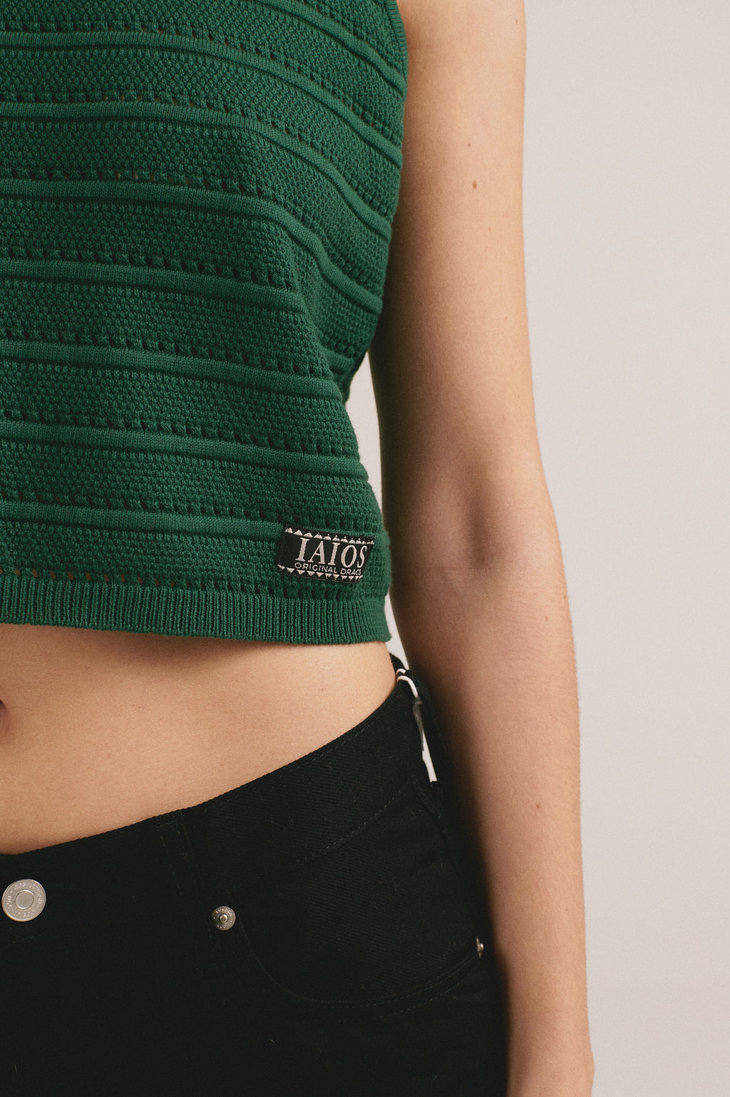 Knitted T-shirt - green