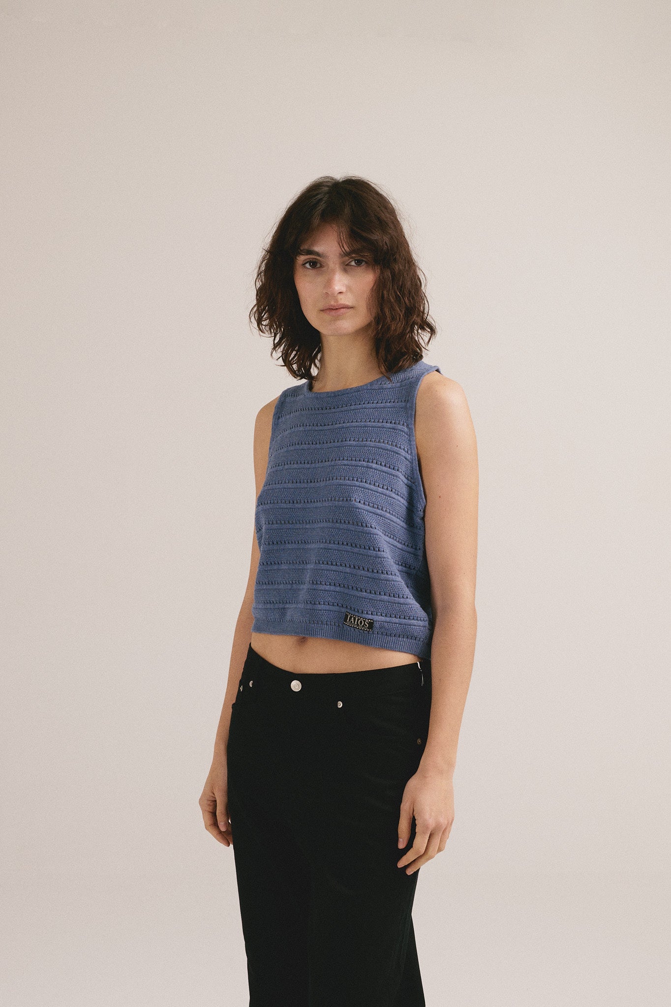 Camiseta punto - azul