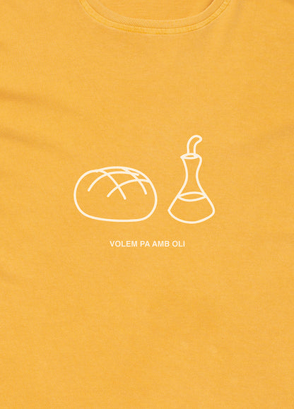 Yellow T-shirt - Volem pa amb oli
