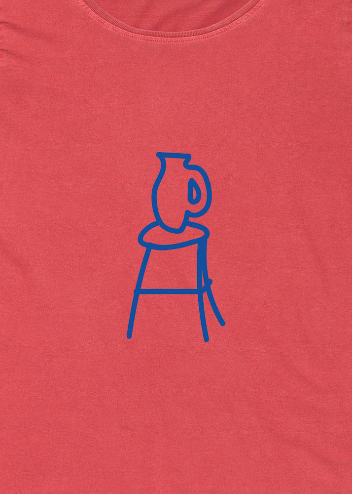 Red T-shirt - Stool and vase