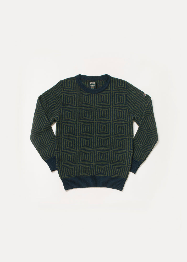 Jersey hombre o unisex de color verde y azul oscuro.