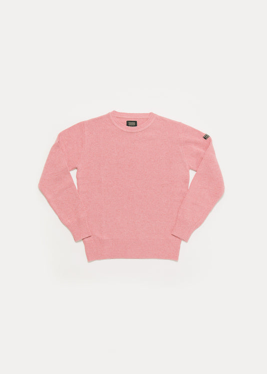 Men's or unisex sweater in pink color. The sweater is plain.