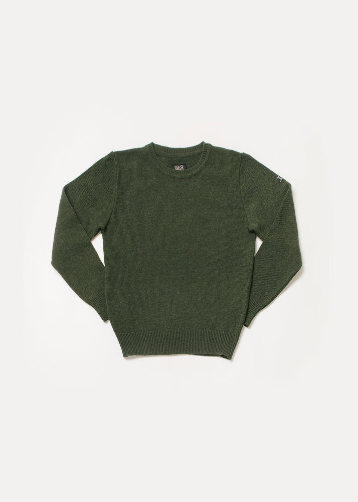 jersei de home o unisex color verd fosc. El jersei és llis.