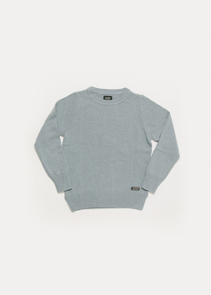 Women's or unisex light blue sweater. The plain sweater is one of the best sellers because of its simplicity.