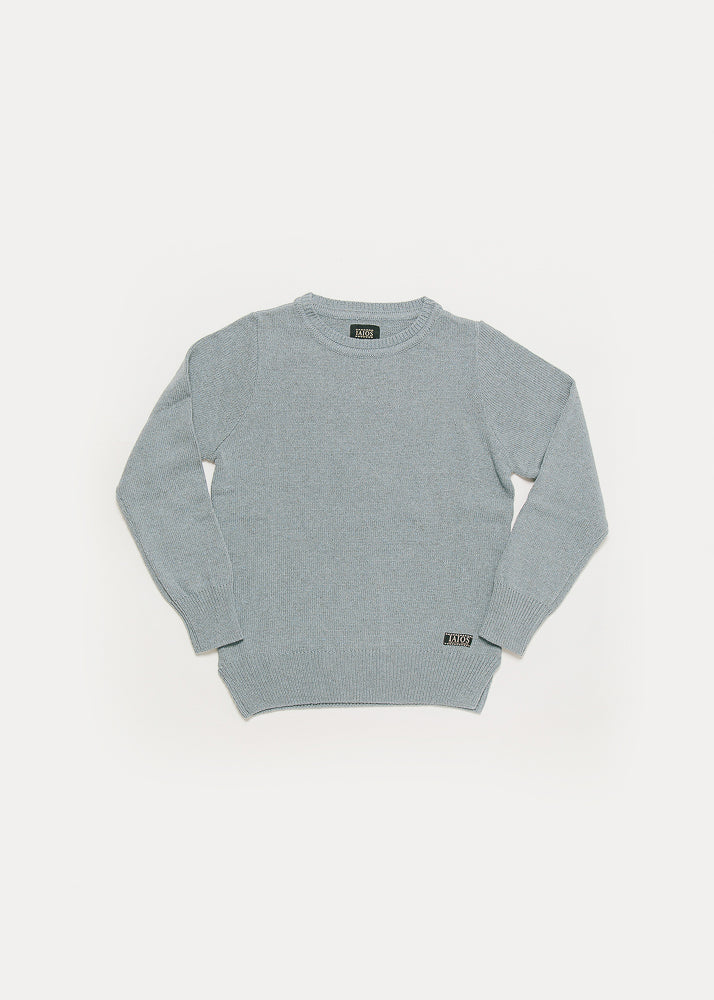 Jersey de mujer o unisex color azul claro. El jersey liso es uno de los más vendidos por su sencillez.
