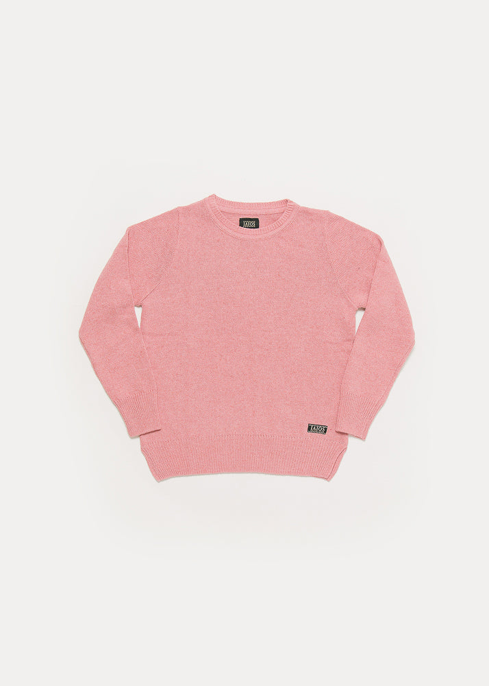 Women's or unisex sweater in pink color. The plain sweater is one of the best sellers for its simplicity.