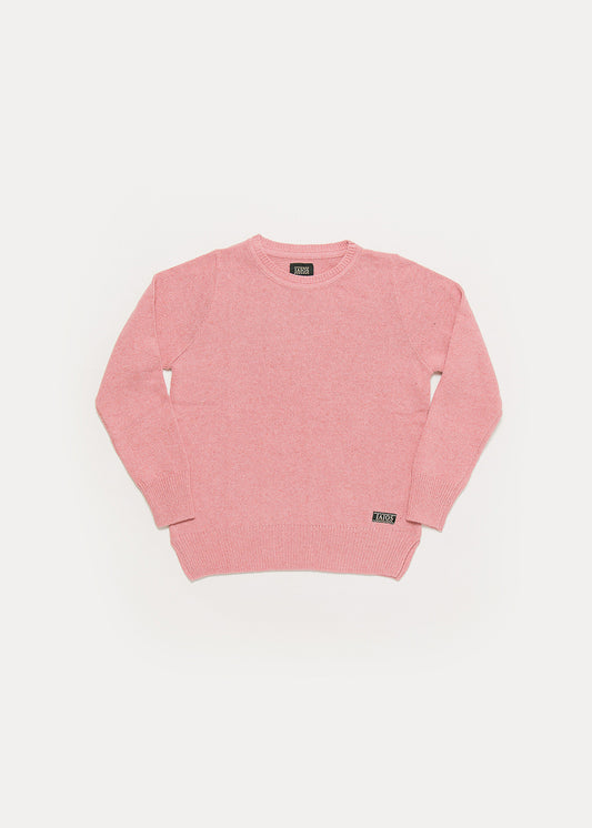 Women's or unisex sweater in pink color. The plain sweater is one of the best sellers for its simplicity.